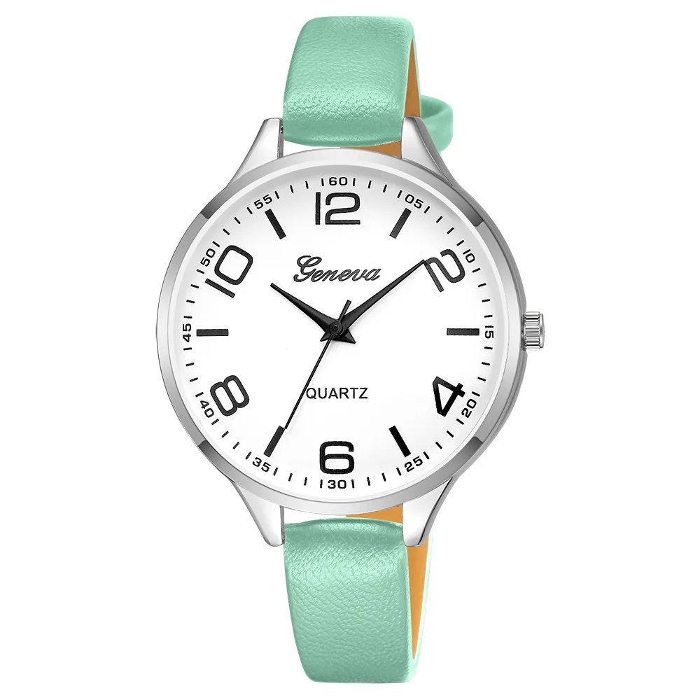 Женева Топ бренд часы женские повседневные римские цифры для мужчин женщин PU