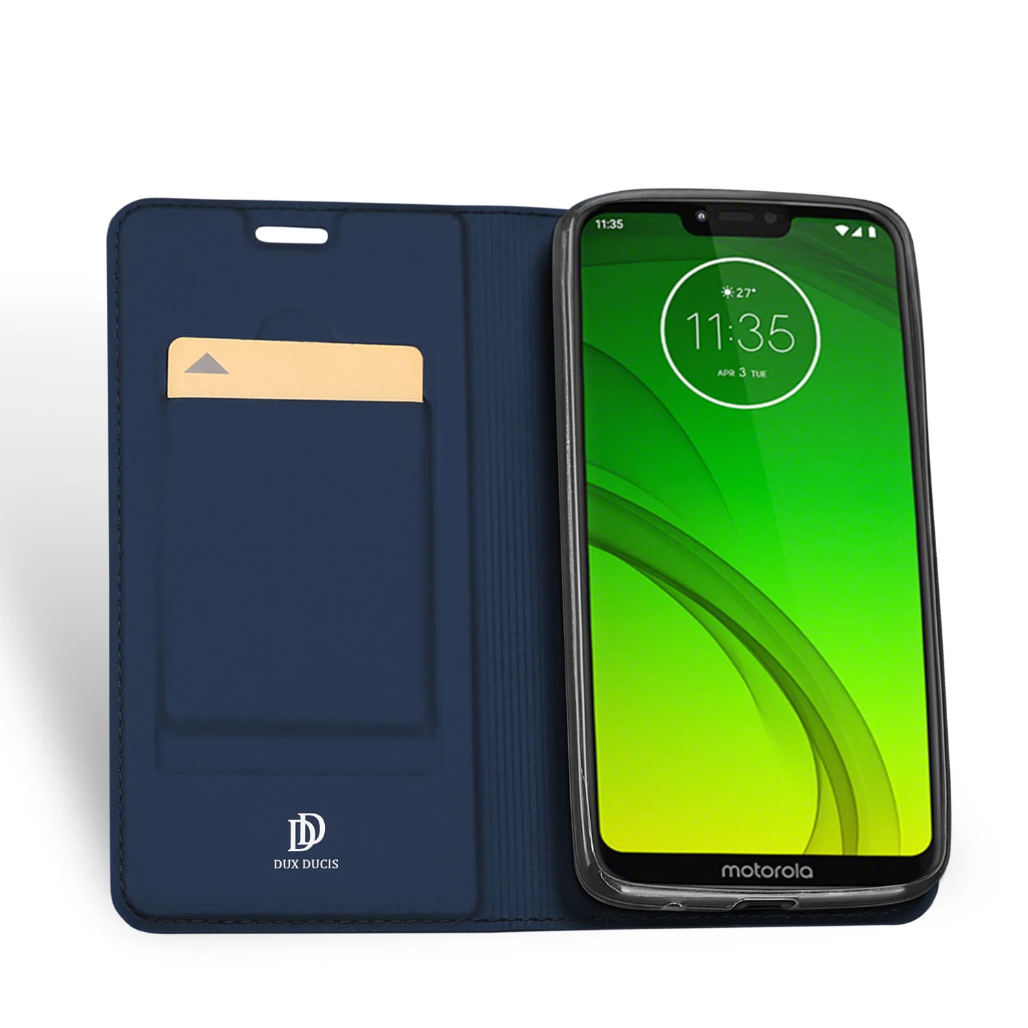 Роскошный чехол-книжка из искусственной кожи с откидной крышкой для Motorola Moto G7 Power