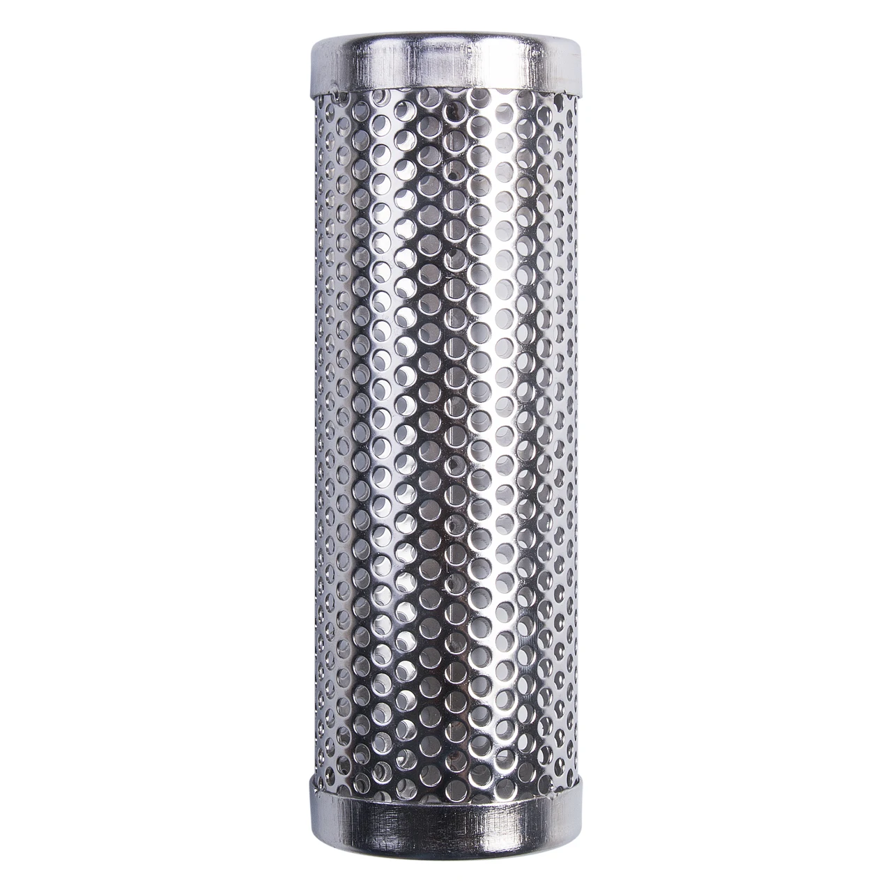 Round BBQ Stainless Steel Perforated Mesh Smoker Tube Filter Gadget Hot Cold Smoking - Цвет: Round