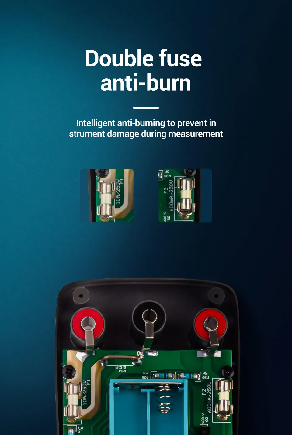 AMITOU T102 Профессиональный цифровой мультиметр True RMS 6000 отсчетов подсветка AC/DC Амперметр Вольтметр тест er+ набор тестовых проводов