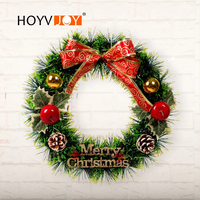 HOYVJOY красный бант венки фрукты гирлянды для рождественских праздников украшения