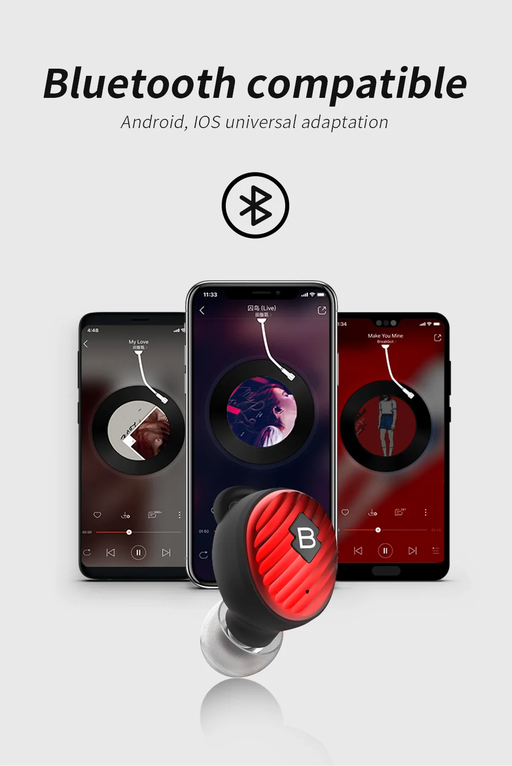 TFZ/B. V2 TWS Ture беспроводные наушники Bluetooth 5,0 с чехол для зарядки, 3D стерео звук наушники с двойным микрофоном