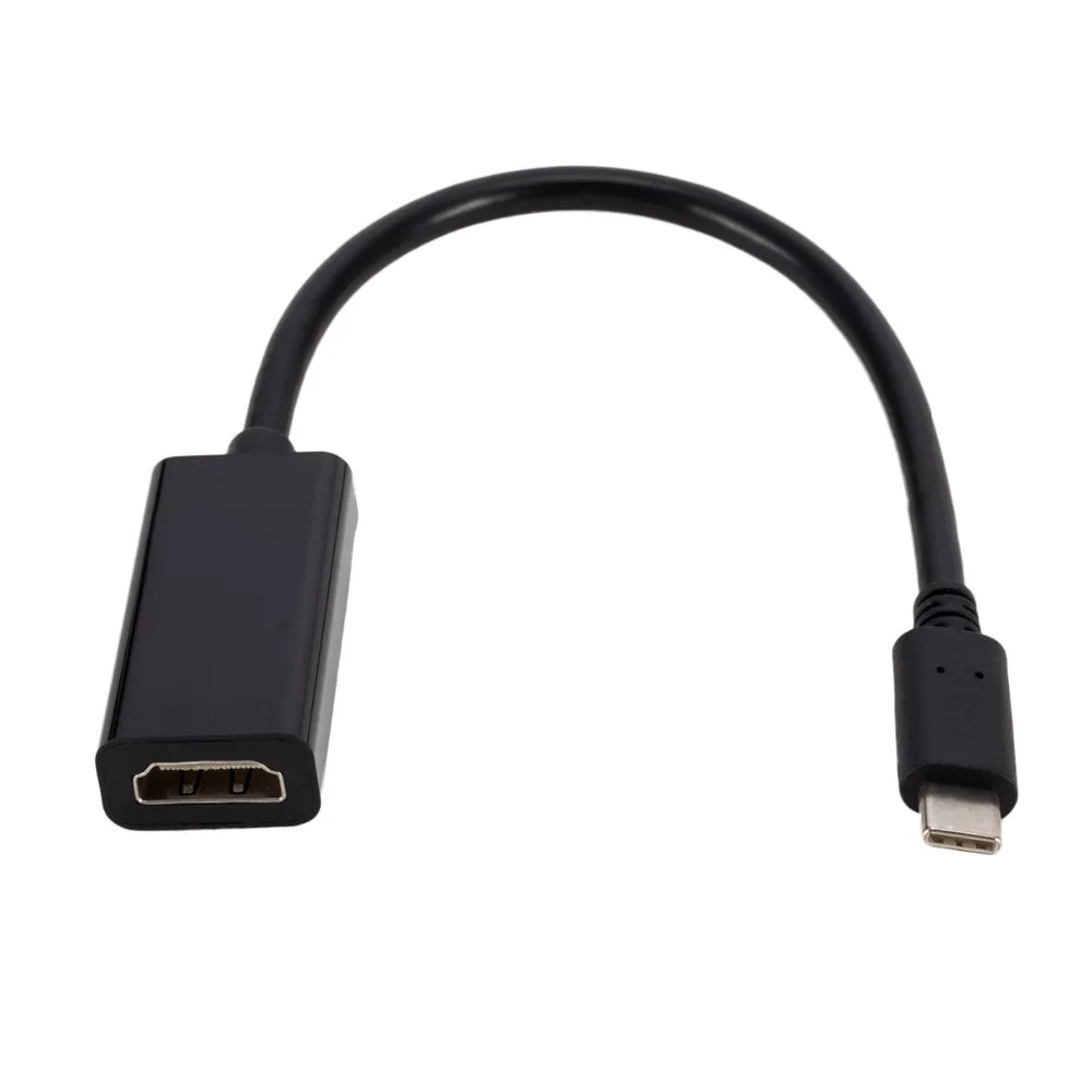 MEMTEQ 16 см usb type c hdmi кабель черный Тип C к HDMI HD USB 3 1 компьютер телефон подключен TV для