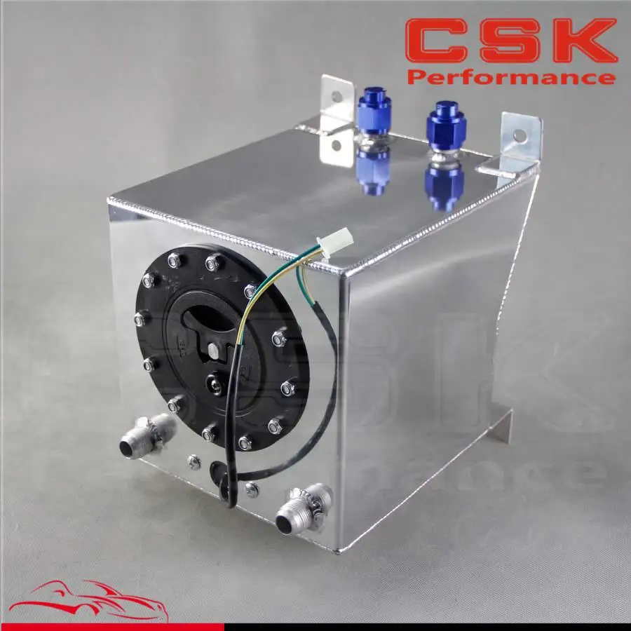 Топливный бак гоночного дрифта 9 5 л + Отправитель уровня 2 галлонов полированный