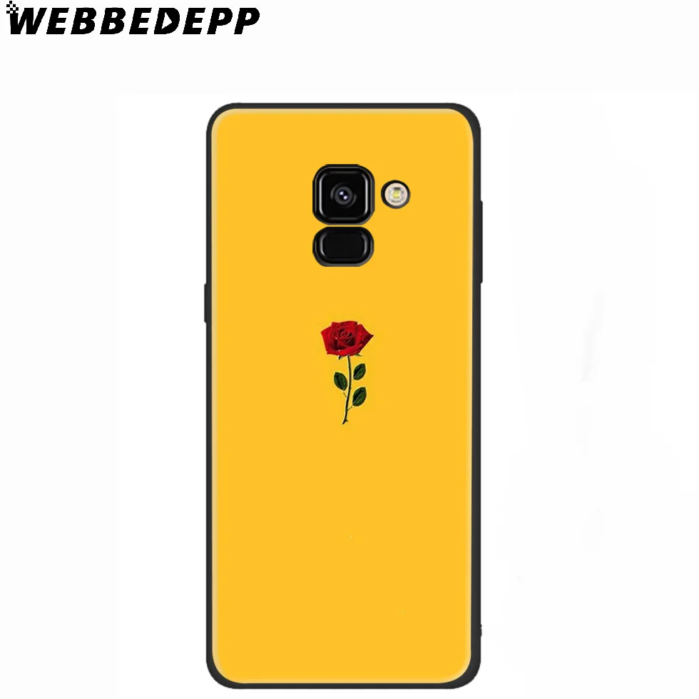WEBBEDEPP эстетика желтый узор силиконовый чехол для Samsung Galaxy A3 A5 A6 A7 A8 A9 A10 A20 A30 A40 A50 A70