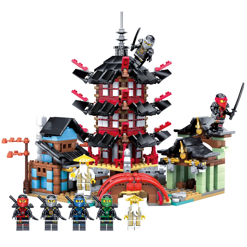 Ninja Temple 737 + шт Набор строительных блоков DIY обучающие игрушки для детей