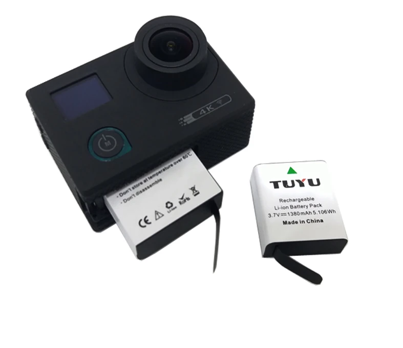 TUYU экшн Камера Батарея для экшн камеры Yi eken H9 H9R H8R H6S H5S+ H3r SJCAM SJ4000 Sj5000 M10 SJ7000 SooCoo C90 c30 C50 gitup2 EK7000