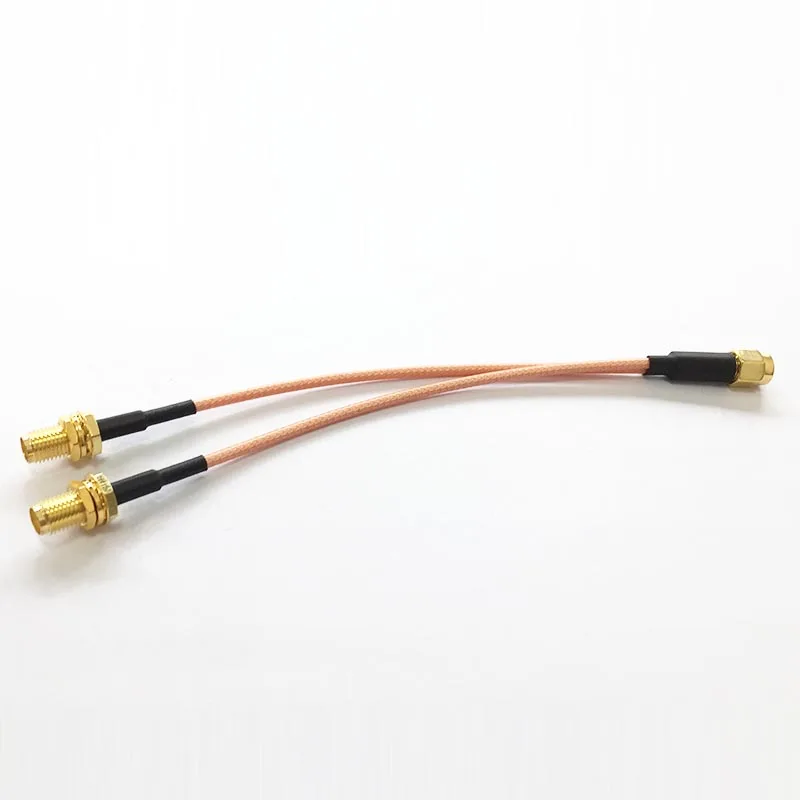 Кабель SMA male 2X female nut Y Тип сплиттер Сумматор кабель Pigtail RG316 15 см 6 &quotдля Wi Fi