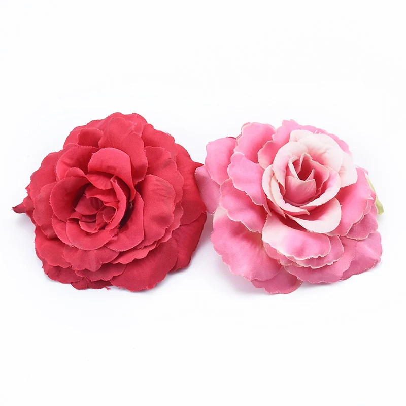 

4pcs 8cm roses head scrapbooking wedding flower wall diy decorative wreaths party home decoration accessories artificial flowers