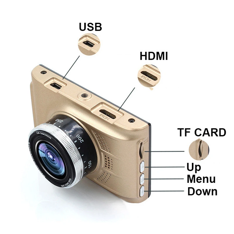 3 0 дюймов Full HD 1080 P Автомобильный dvr ips экран двойной объектив Автомобильная камера