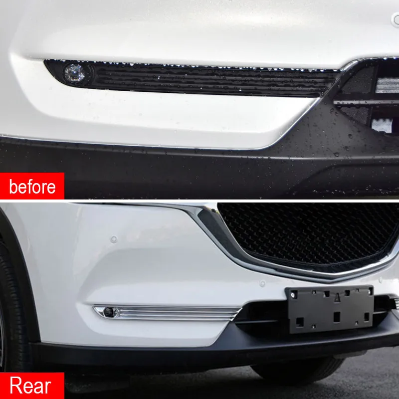 Vtear для мазда сх5 CX-5 аксессуары для передних и задних противотуманных фар крышка рамка отделка ABS хром Внешнее украшение автомобиля Стайлинг,автотовары