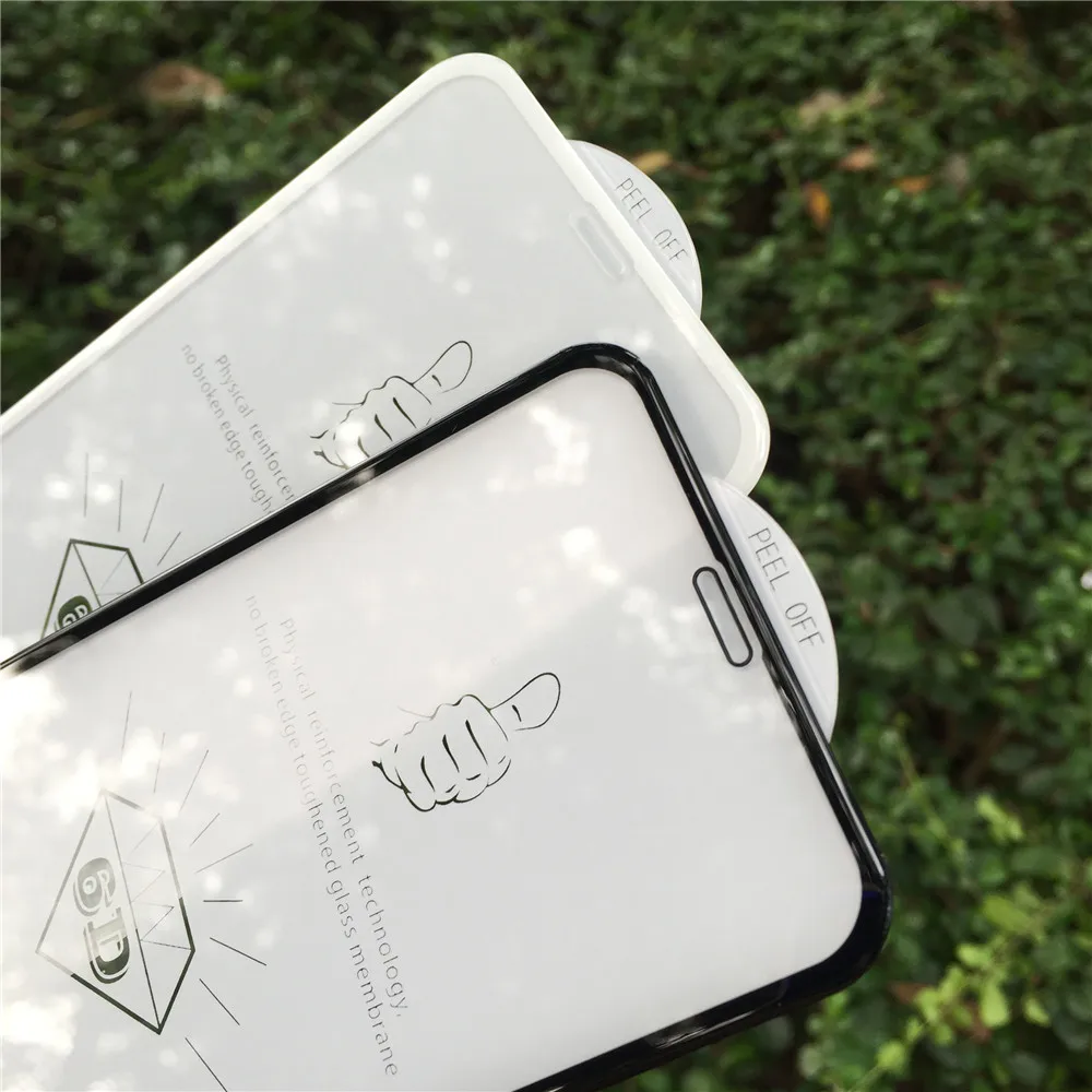 Szysgsd полное покрытие закаленное Стекло для IPhone X Экран протектор 6D защитный