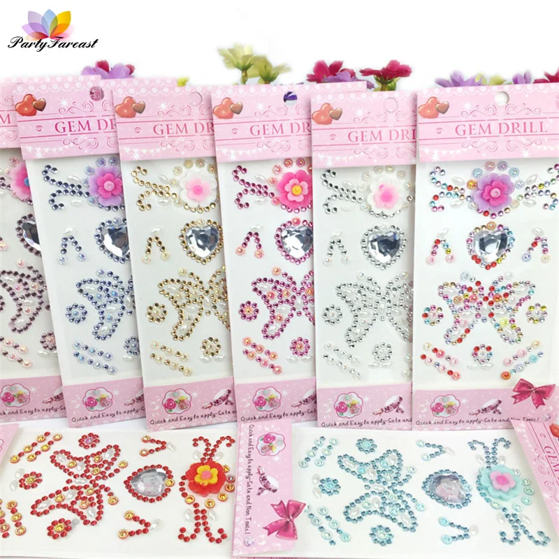 1 лист Акриловые Flatback Бусы Наклейка любовь Сочетание Цветов Мотив Стразы