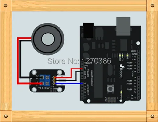 

Free Shipping!!! 5pcs Analog piezoelectric ceramic vibration sensor module / SCM module / belt line MODULE