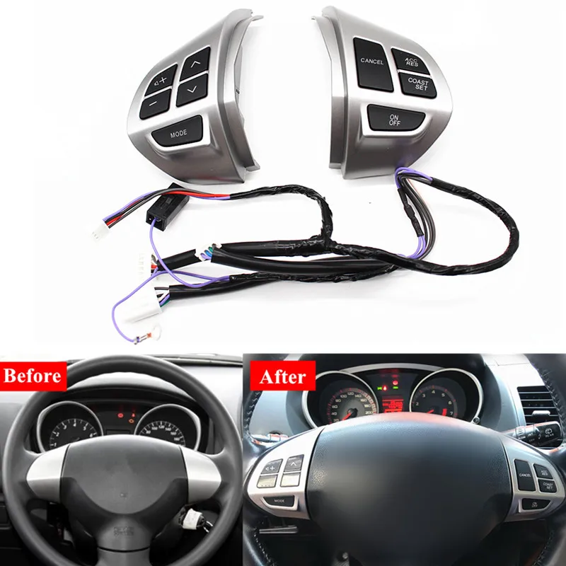 Для Mitsubishi ASX 2007-2012 Outlander круиз-контроль кнопка включения Многофункциональная кнопка рулевого колеса круиз-контроль переключатель