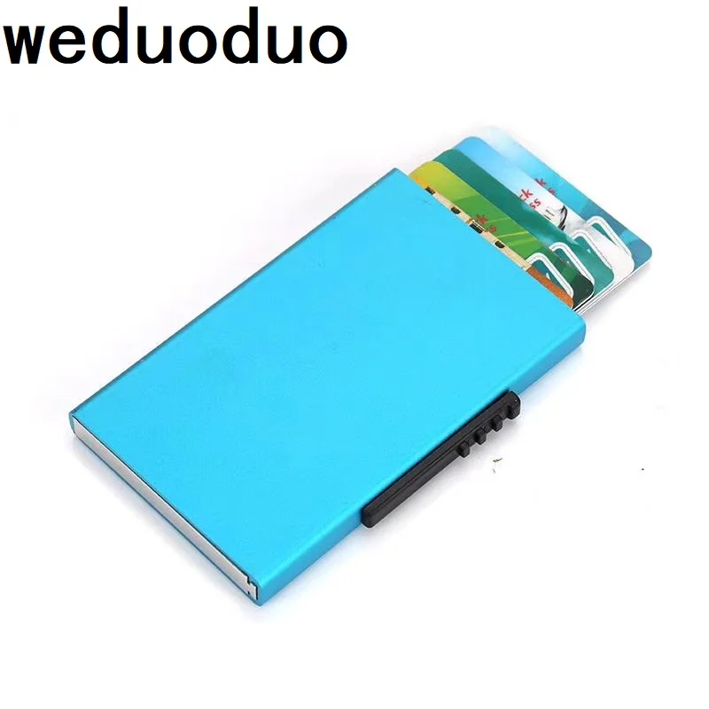 Новый стильный алюминиевый бумажник Weduoduo карманный идентификационный