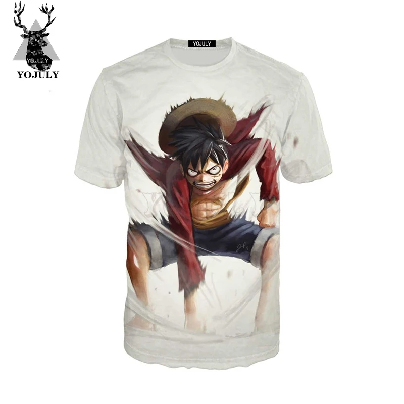 YOJULY 3D печатные мужские и женские Аниме One Piece Monkey D. Luffy Повседневная