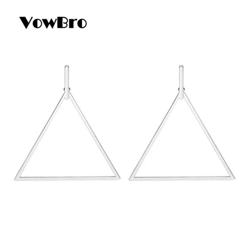 Wowbro хит продаж треугольные серьги из нержавеющей стали титановой Мужские Серьги