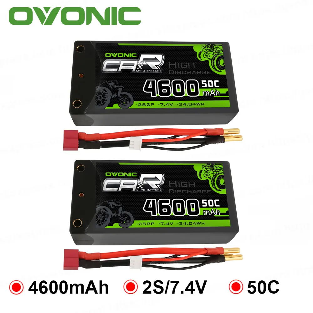 2 Packs 4600mah 2 упаковки ovoic RC автомобильные аккумуляторы 6200mAh 5200mAh 5000mAh 4600mAh Lipo 2S Аккумулятор 7,4 V с штекером Deans для автомобиля лодки Heli Quad - Цвет: 2 Packs 4600mah
