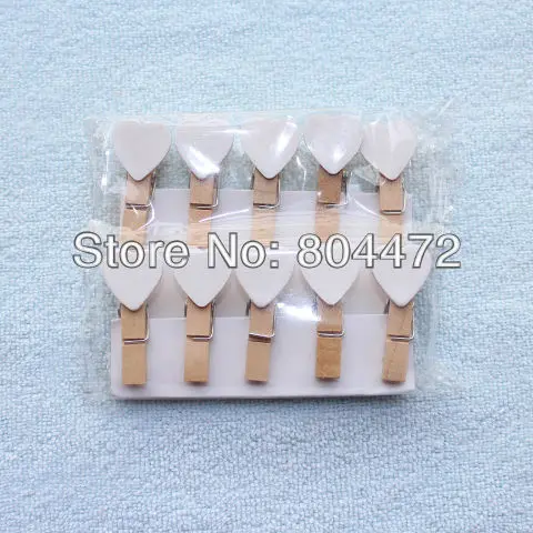 600 белый Валентина Сердце Любви деревянные колышки скрепки для домашнего декора