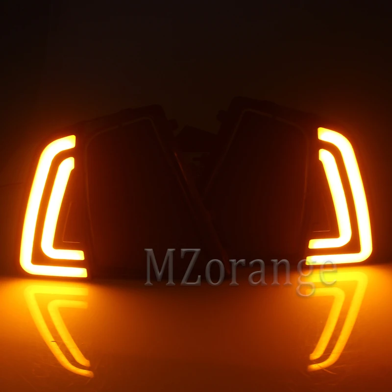 

2PCS LED Daytime Running Lights Fog Lamps yellow turn signals For Hyundai Creta IX25 2014-2016 Car lights Waterproof IP67 DRL