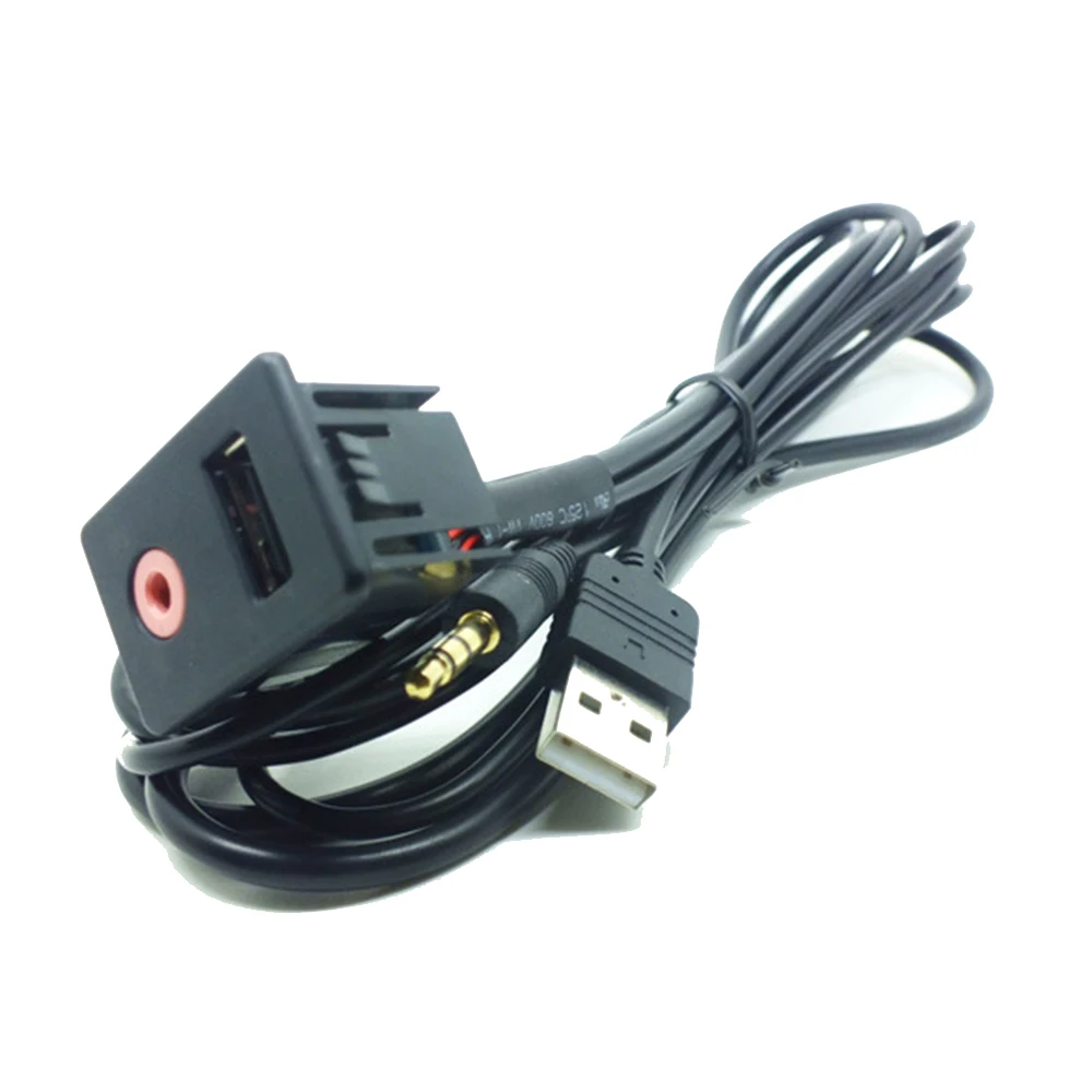 USB Кабель-адаптер 1 5 м переключатель 3 мм аудиоразъем AUX кабель удлинитель
