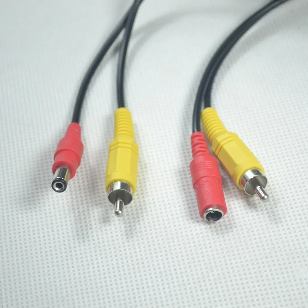 20 м кабель RCA аудио видео Мощность AV черный для видеонаблюдения DVR Камеры скрытого