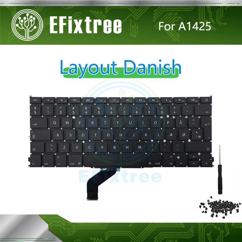 Датская клавиатура для Macbook Pro Retina 13 &quotA1425 раскладная с отверткой EMC 2557 2672 2012 2013 MD212