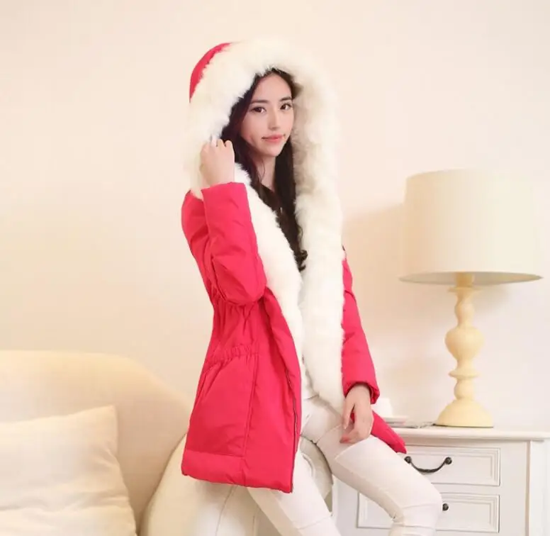 

2016 new women's cotton coat hooded fur coat Nagymaros collar down jacket autumn and winter fashion thick warm coat jacket