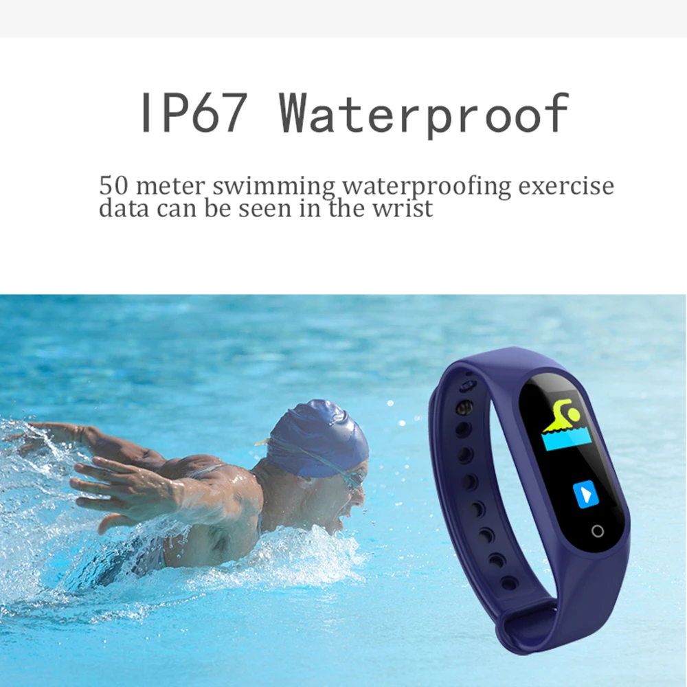 Новый цветной смарт браслет M3 монитор сердечного ритма фитнес трекер PK mi band