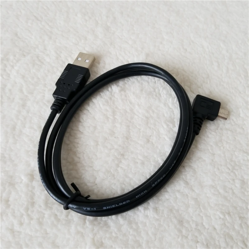 100 шт./лот 90 градусов левый угол микро USB папа к мужской удлинитель данных кабель