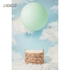 Laeacco Baby Shower фон для фотосъемки с небом, облаками, воздушными шарами, корзиной, хлопком, фоны для фотографий, фоны для фотостудии