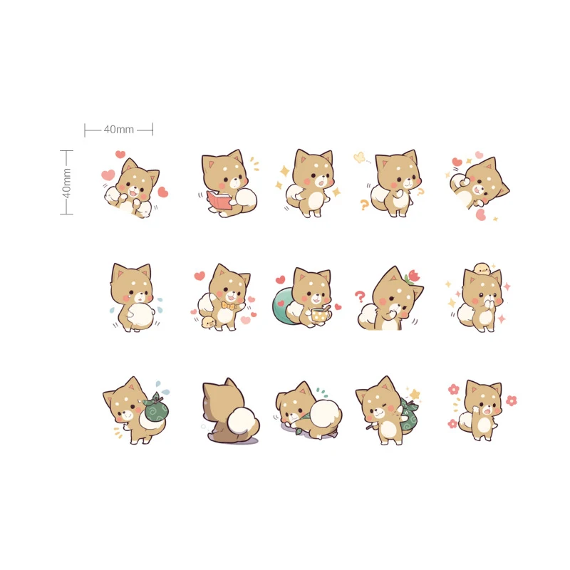 45 шт./кор. Косплей Shiba Лисья Секретная служба (inu Декор наклейки в виде мультяшных