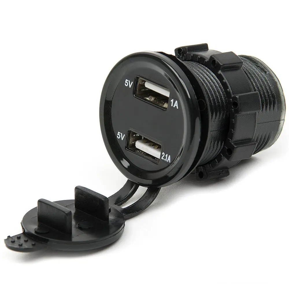 Универсальная автомобильная/мотоциклетная розетка 5 В/3 1 а с двумя USB-портами и