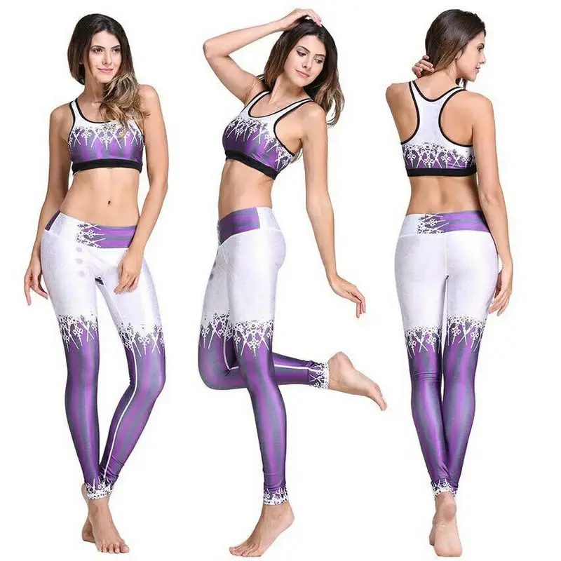 Women Yoga Спортивные Брюки Упругой Влагу Силы Упражнения Колготки Женский