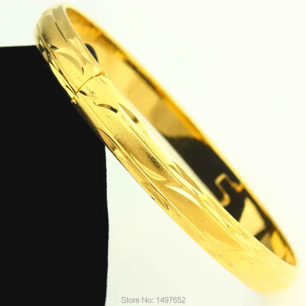 Новое поступление шириной 8 мм золотые браслеты Дубая для женщин Men18k золото цвет