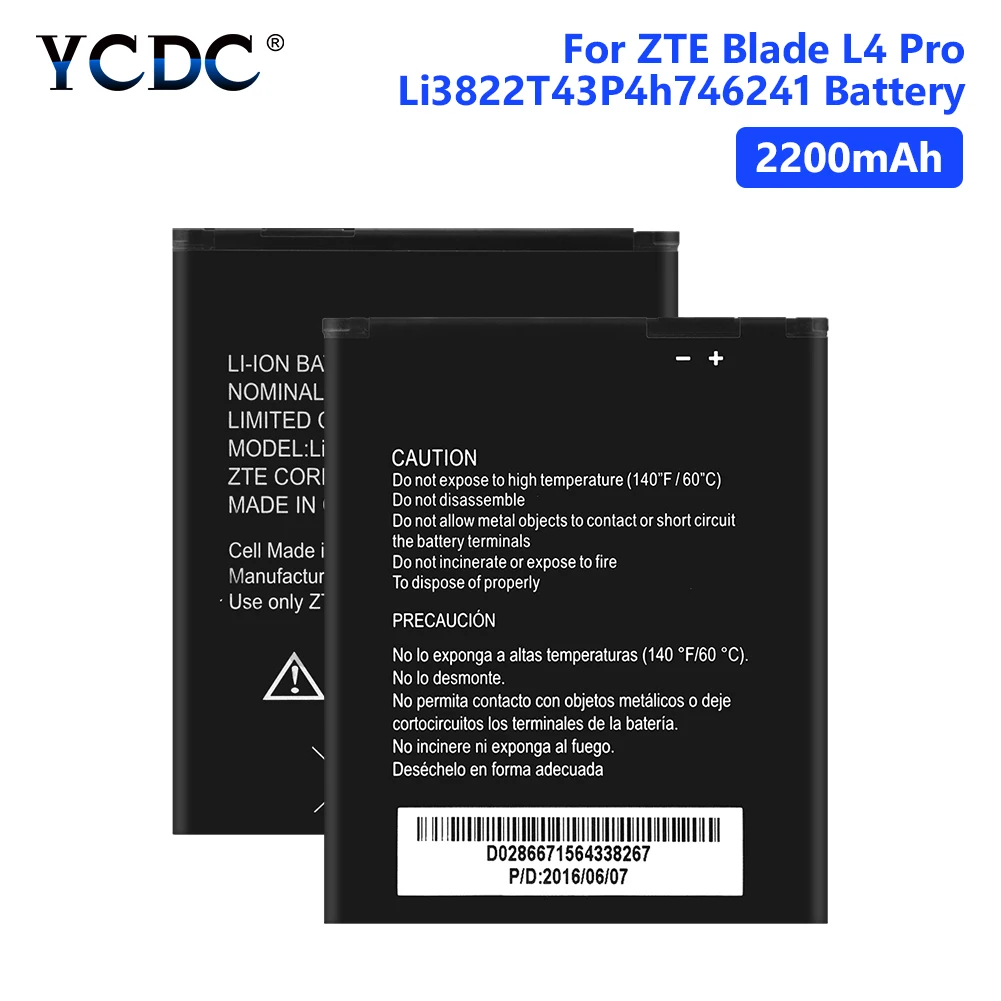 Li3822T43P4h746241 Аккумулятор для zte Blade L4 Pro A465 A475 для zte TWM Amazing X3s литий-ионный полимерный аккумулятор 2200 мАч