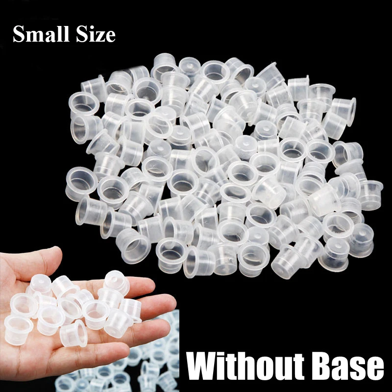 

Professional Plastic 8mm Small Size Permanent Makeup Clear Tattoo Ink Cups Pigment Caps Tattoo Accessories Free Shipping