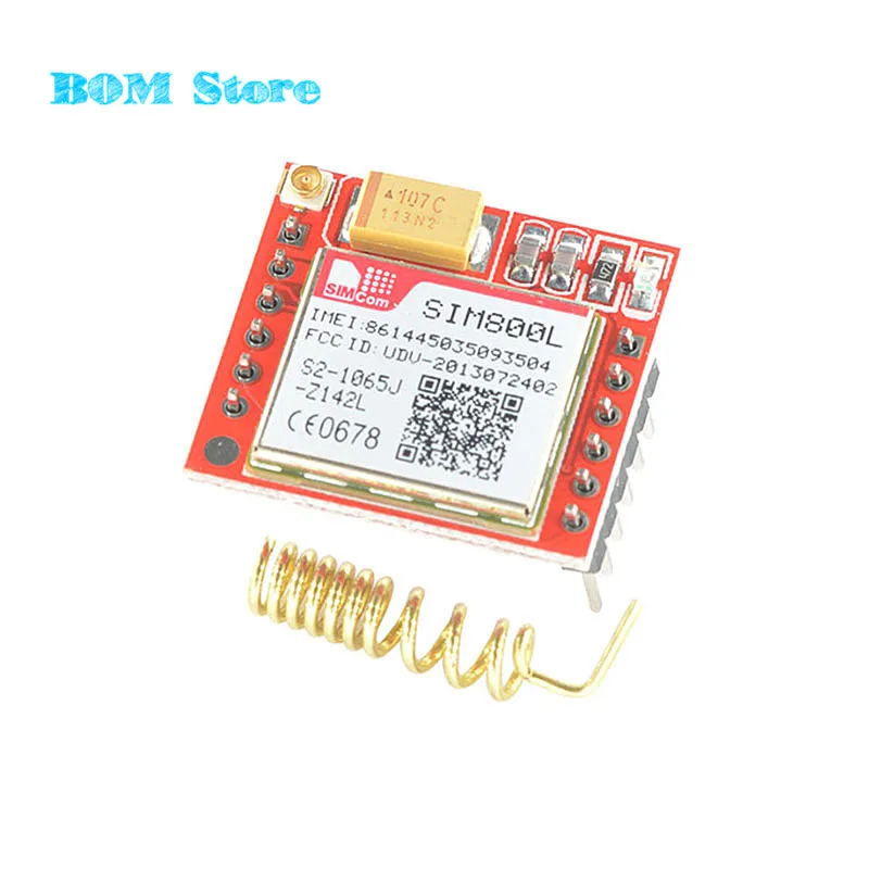 Бесплатная доставка маленький sim800l GPRS GSM модуль MicroSIM основной плате квад TTL