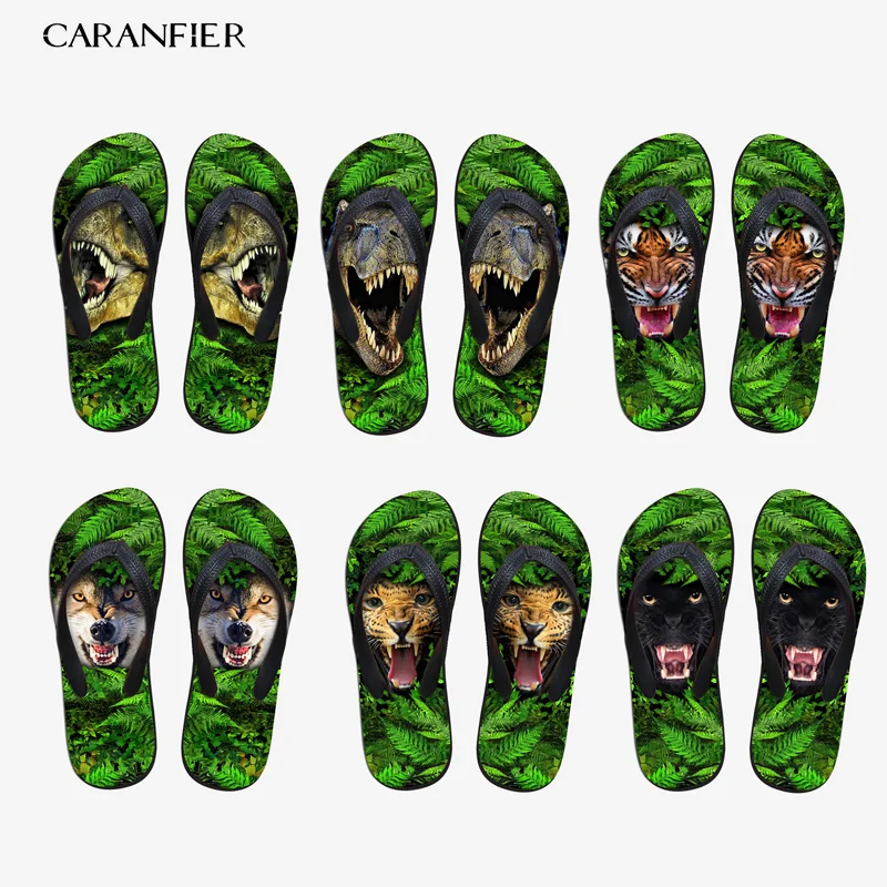 Женские пляжные шлепанцы CARANFIER летние дышащие домашние тапочки унисекс с принтом