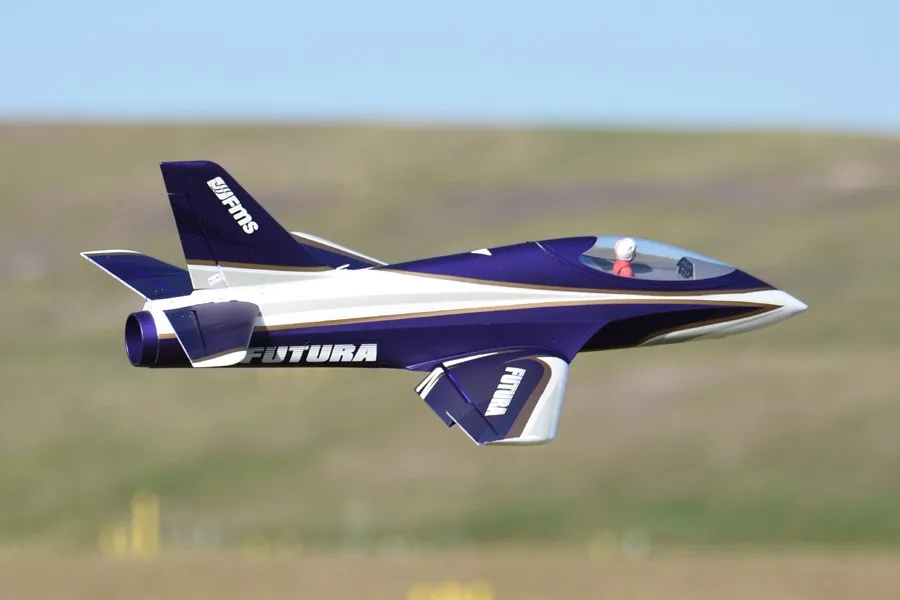 Радиоуправляемый самолет FMS футуристический фиолетовый 80 мм Ducted Fan EDF Jet