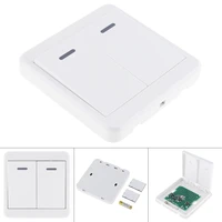 sensitive 433mhz universal wireless remote controls 86 wall panel rf transmitter with 2 buttons for home room lighting switch