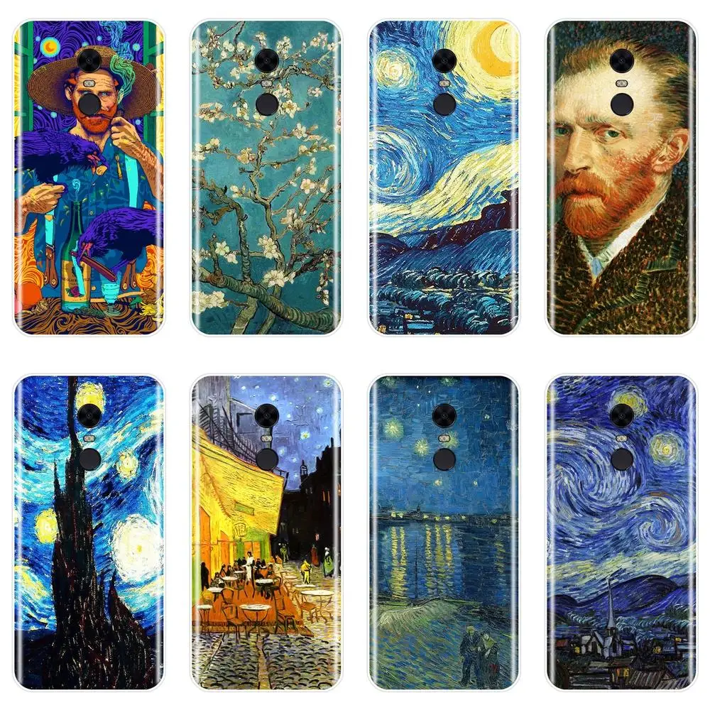 Силиконовый чехол для телефона Van Gogh Pocophone F1 Xiaomi Redmi Note 4 4X 5 5A 6 Pro Prime S2 6A Plus 4A|Бамперы|