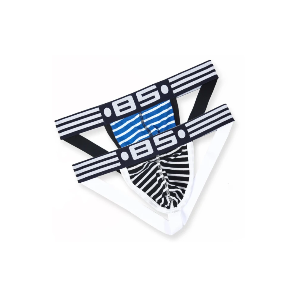 Sexy Men Striped Underwear Jockstraps Cotton Jocks Bikini G-strings Thong String Male Panties Gay |
