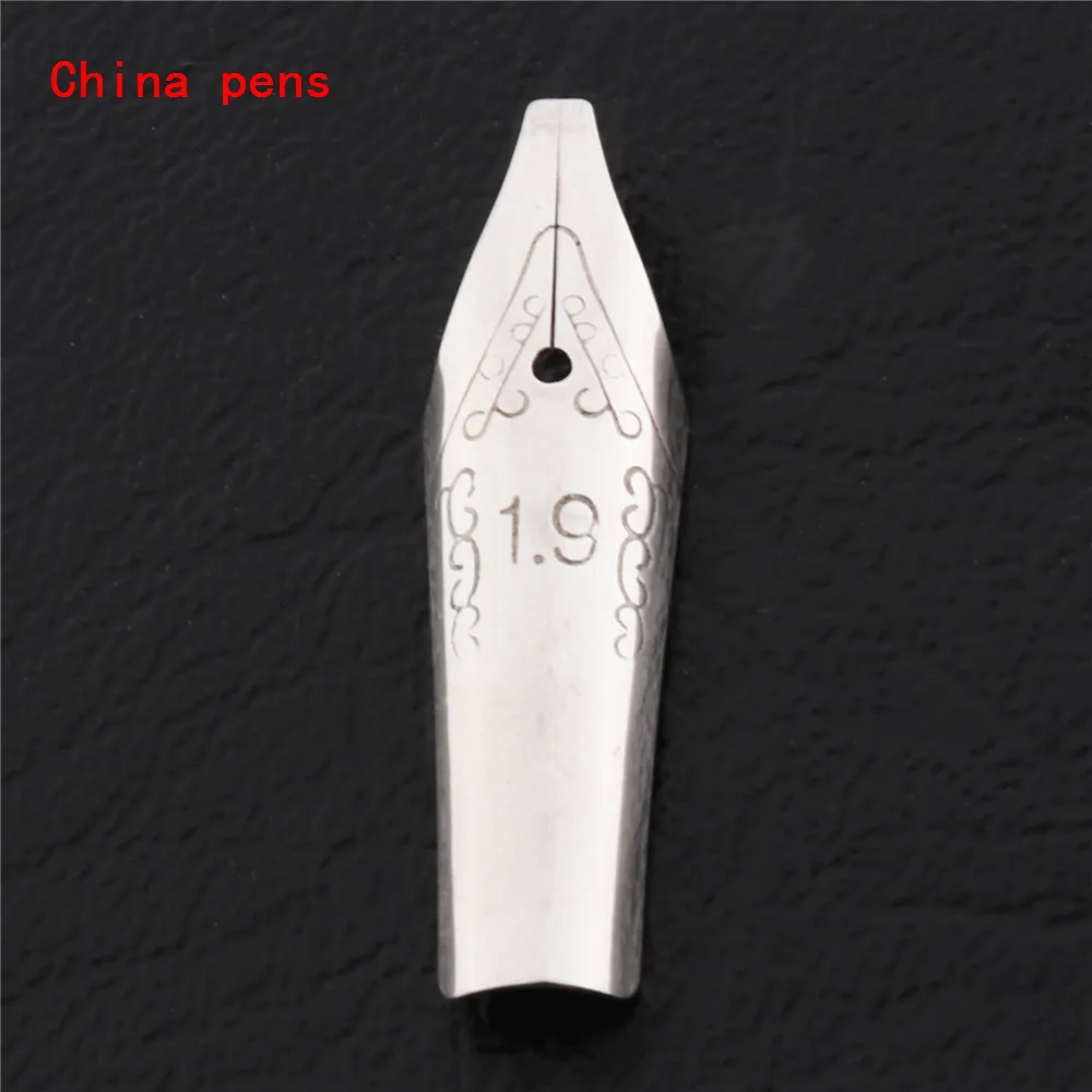 1pcs Nib-1.9mm Jinhao 990 прозрачная белая английская каллиграфия Duckbill параллельная художественная ручка цветок тело плоский перо Тибетский арабский авторучка - Цвет: 1pcs Nib-1.9mm
