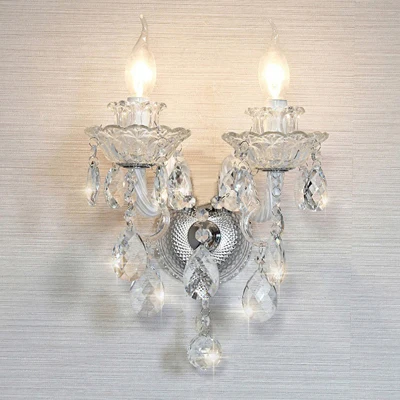 2 lights wall sconce Современный светильник ing люстры домашний декор коллекционный светильник Candelabros Хрустальная подвесная люстра столовая лампы для спальни - Цвет корпуса: 2 lights wall sconce