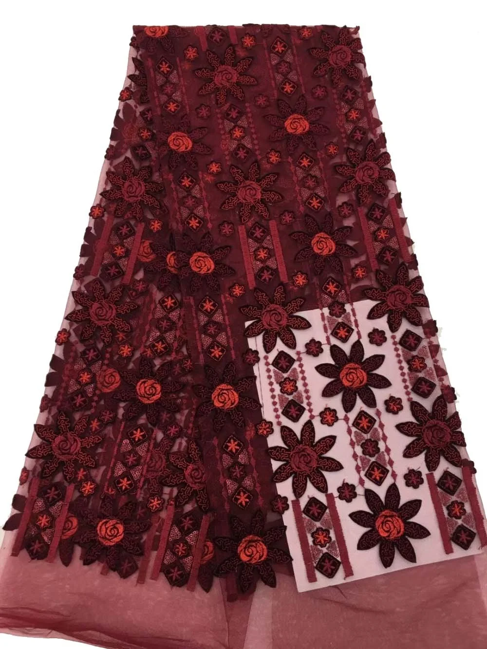 Новейшая африканская Тюлевая кружевная ткань с камнями вышивка Сетчатое кружево