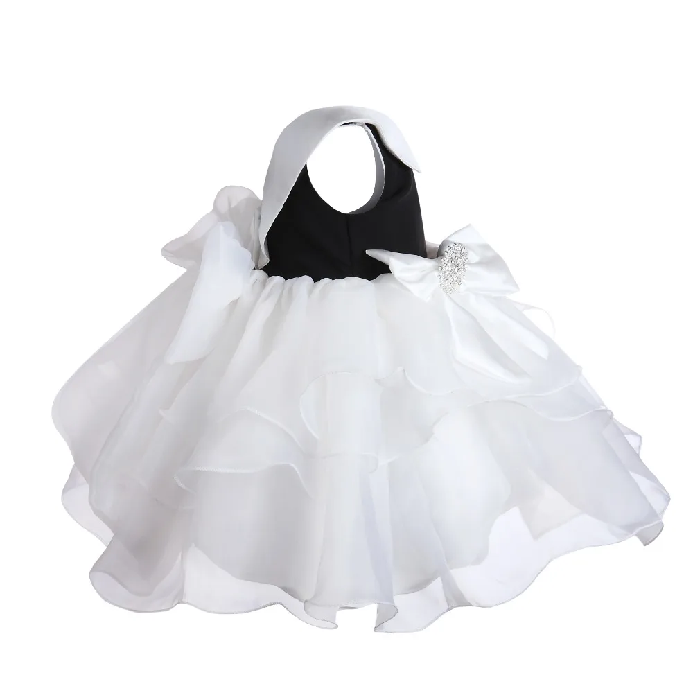 Layered Tulle Girl Summer Party Dress Pageant Gown Bow Princess Wedding Ball Kids First Communion Flower Dresses | Детская одежда и