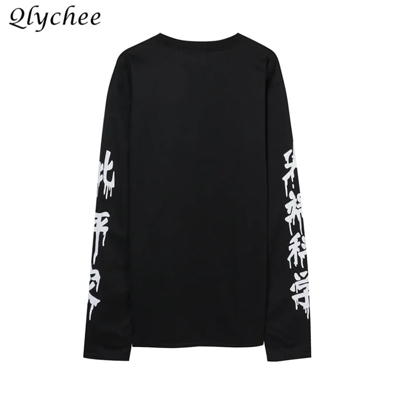 Qlychee Harajuku режущий край наука пуловер с напечатанными буквами Футболка для женщин