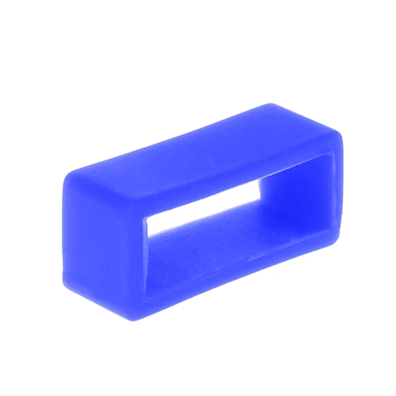 Blue Силиконовый анти-падение пряжка кольцо Петля Хранитель Держатель для Смарт Браслет часы группа - Цвет: Blue
